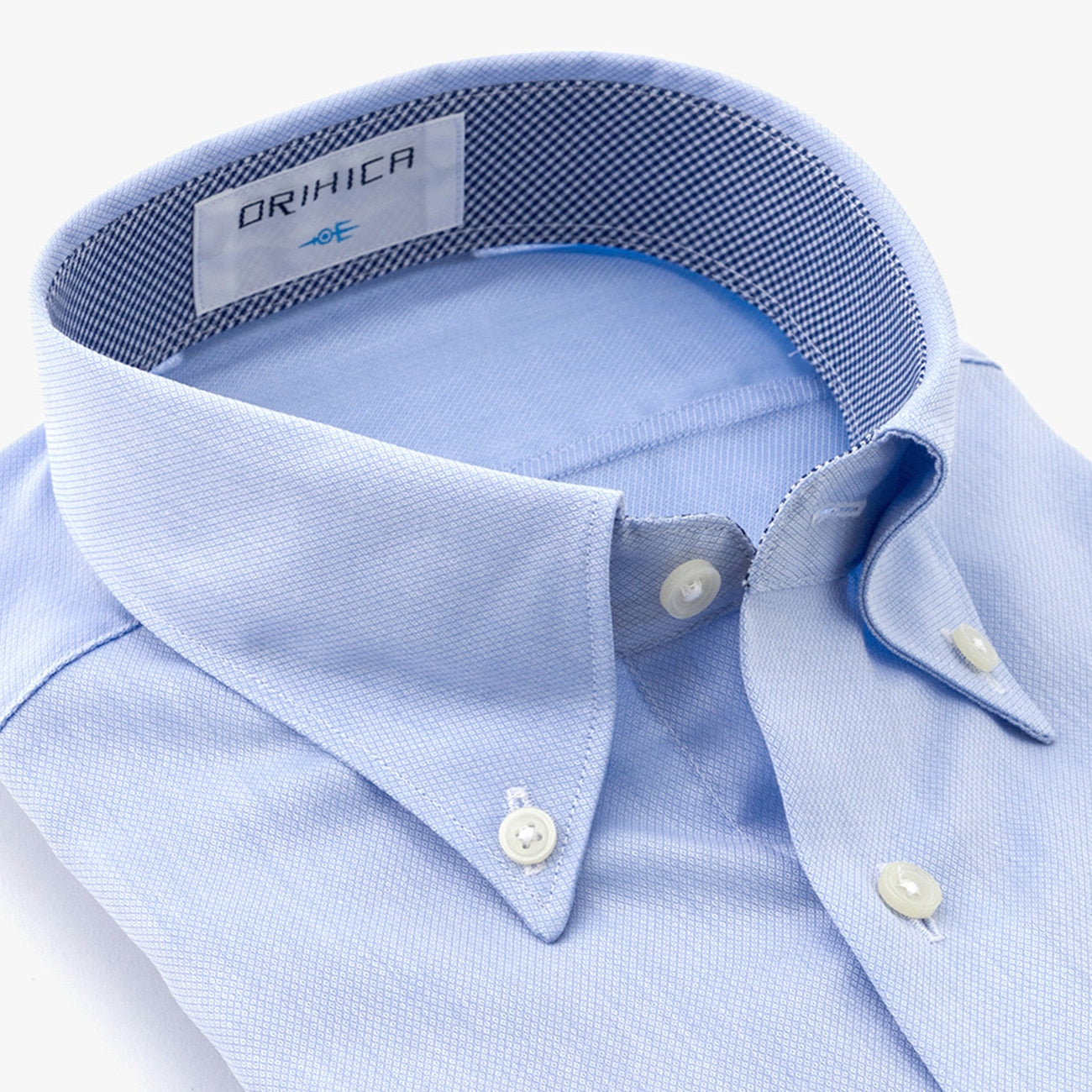 Super Cool Non-iron Cotton Button-down Shirt - Blue_11