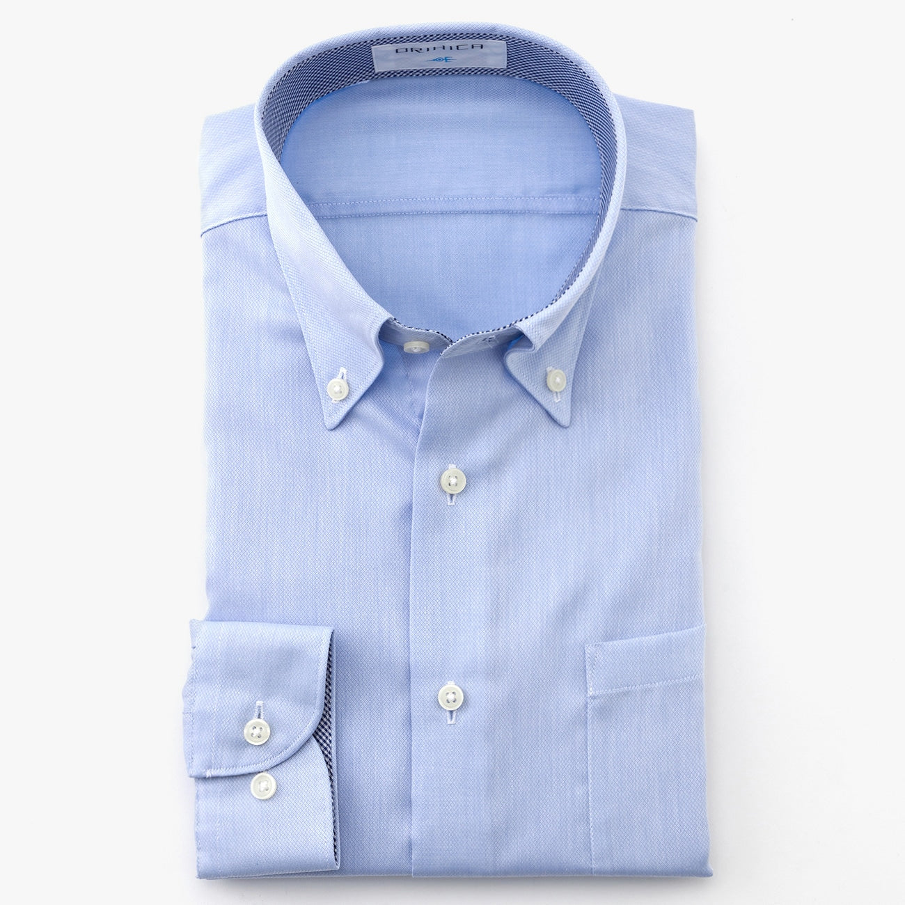 Super Cool Non-iron Cotton Button-down Shirt - Blue_10