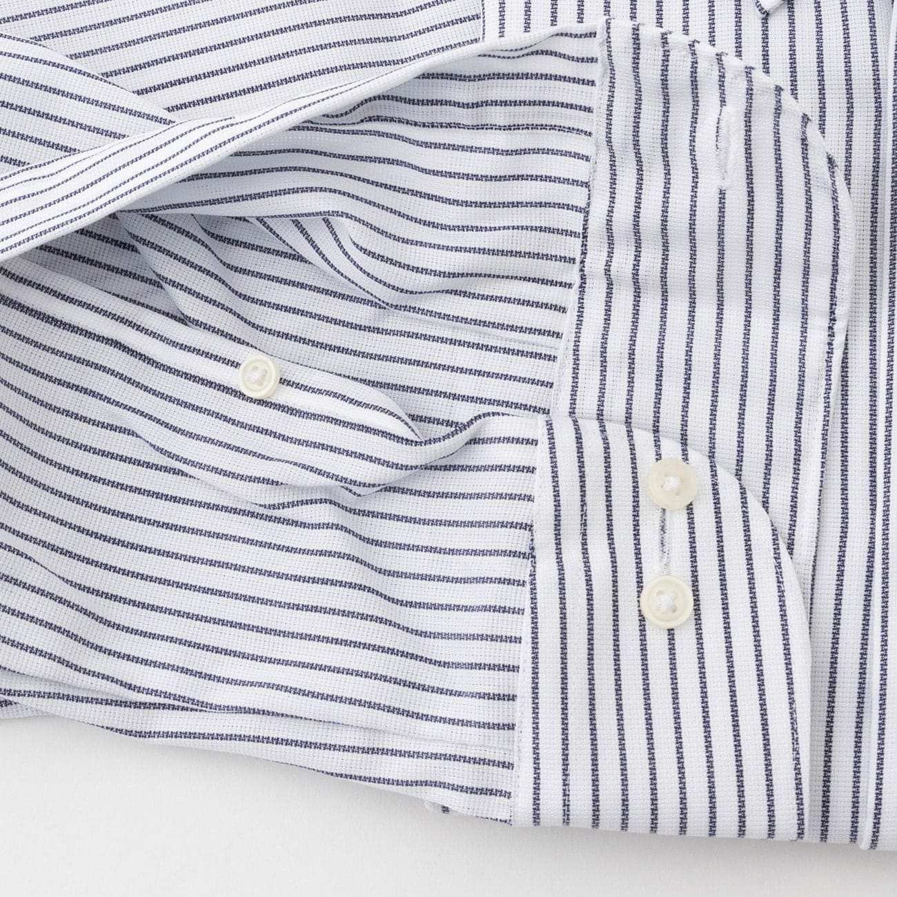 Super Cool免熨烫 棉钮扣领衬衫 Stripe Shirt -深蓝
