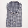 Super Cool Non-iron Cotton Button-down Check Shirt - Navy_07