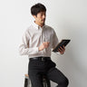 Super Cool Non-iron Cotton Linen Button-down Shirt - Beige_06
