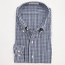Super Cool Non-iron Shirt Button-down Check Shirt - Navy_08