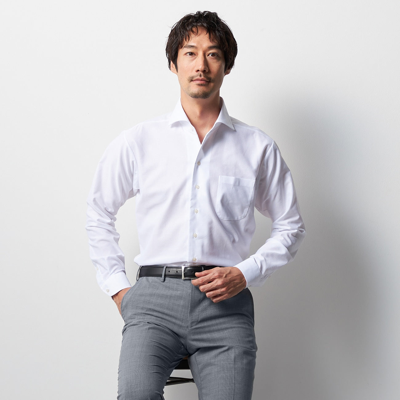 Super Cool Non-iron Cutaway Shirt - White_06