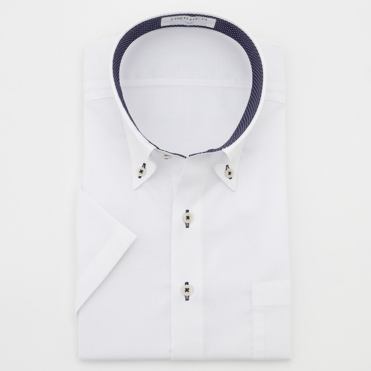 Super Cool Non-iron Button-down Short Sleeve Shirt - White_10