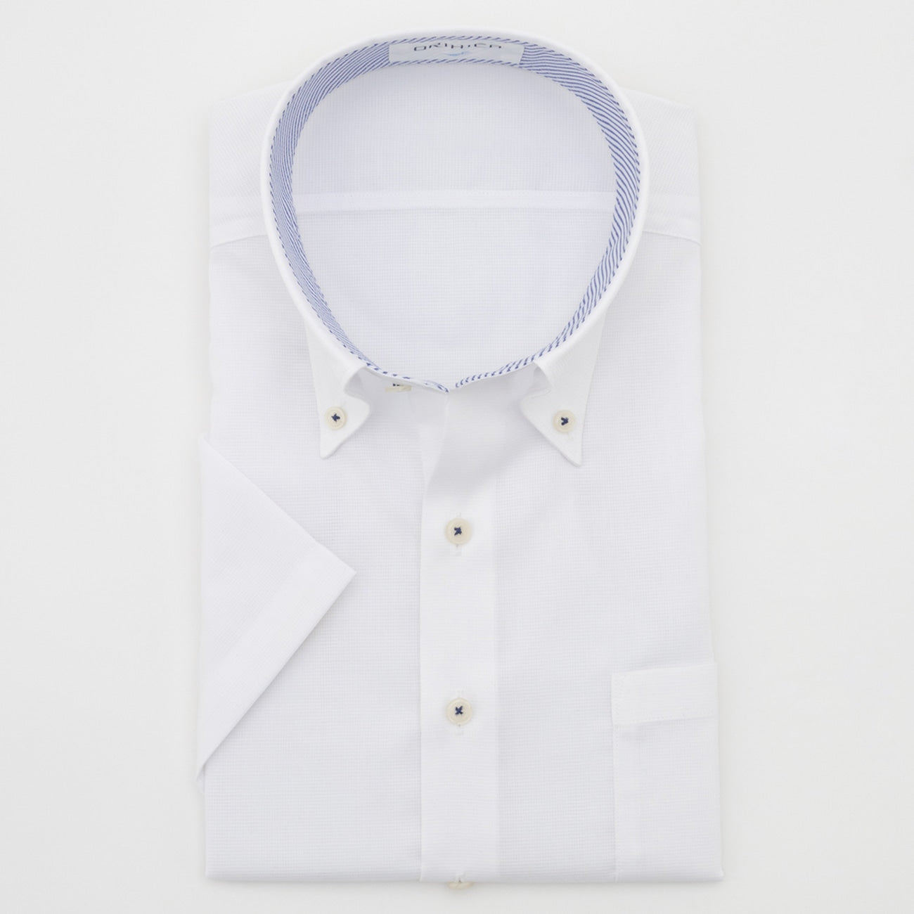 Super Cool Non-iron Button-down Short Sleeve Shirt - White_10