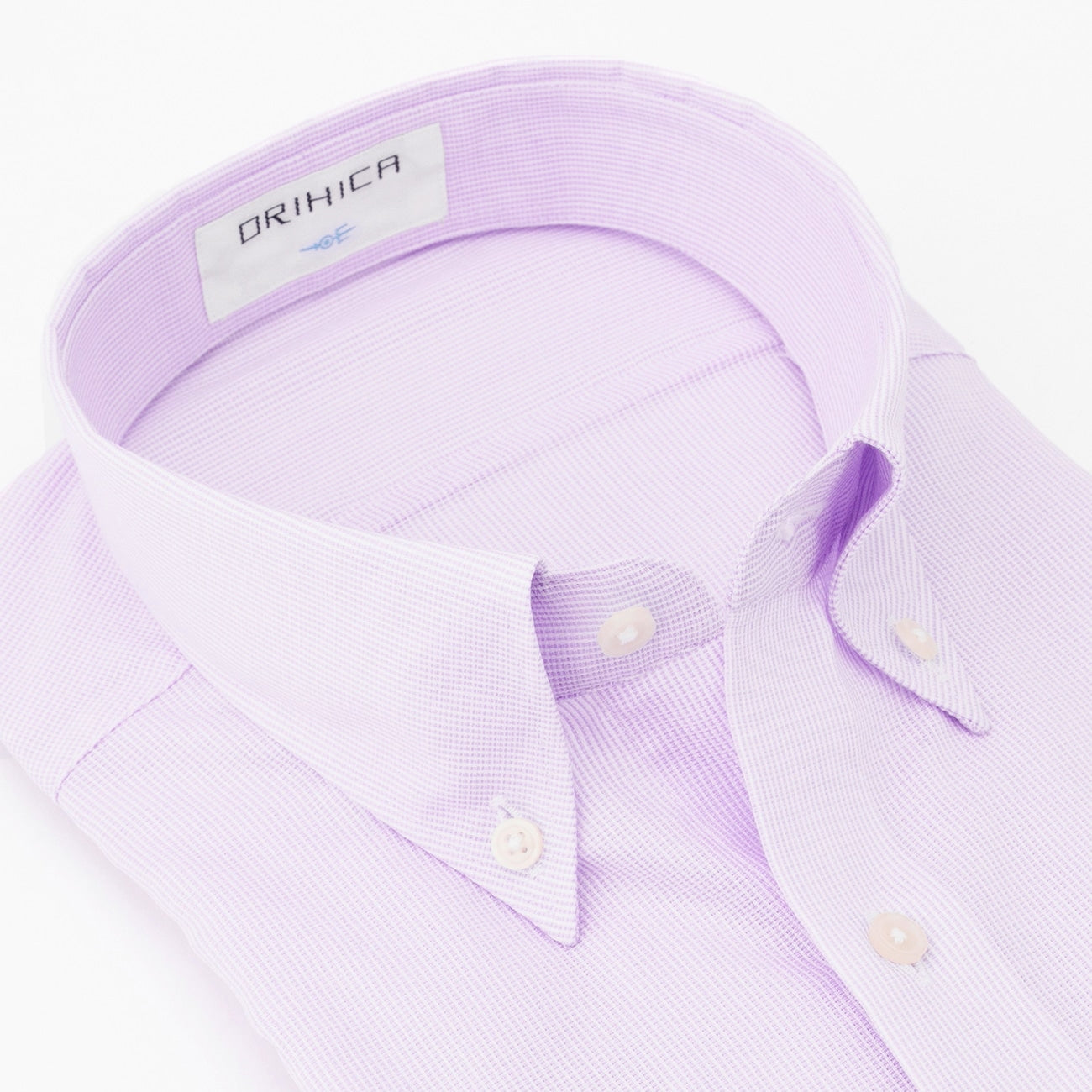 Super Cool Non-iron Button-down Short Sleeve Shirt - Lavender_07