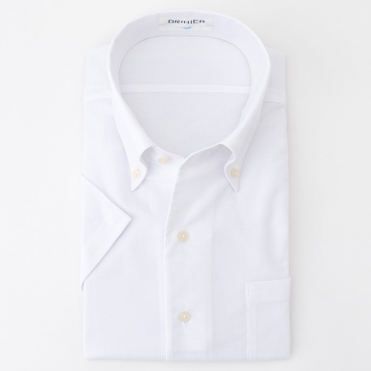 Super Cool Non-iron Button-down Short Sleeve Shirt - White_06