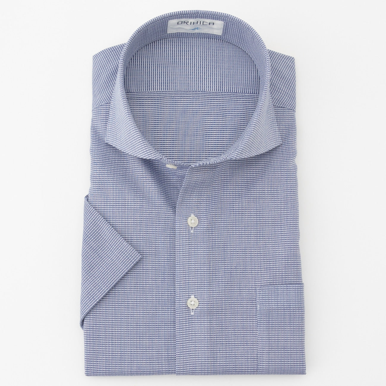 Super Cool Non-iron Cutaway Short Sleeve Shirt - Navy_10