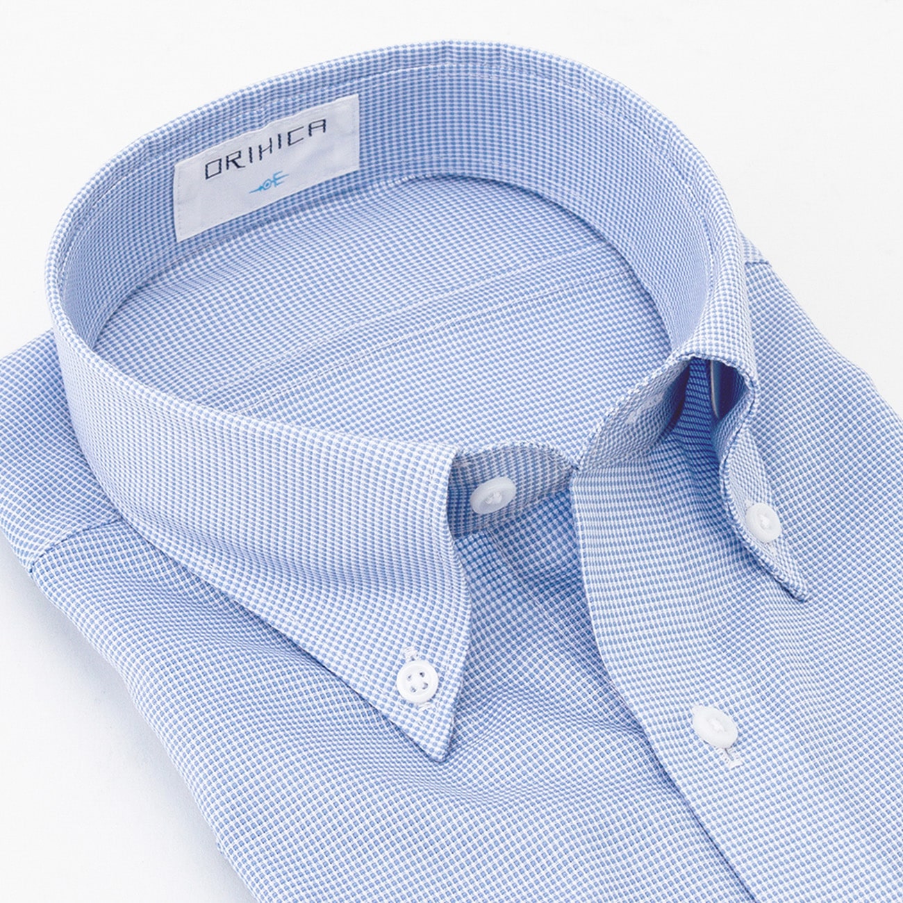 Super Cool Non-iron Cotton Button-down Short Sleeve Shirt - Blue_07
