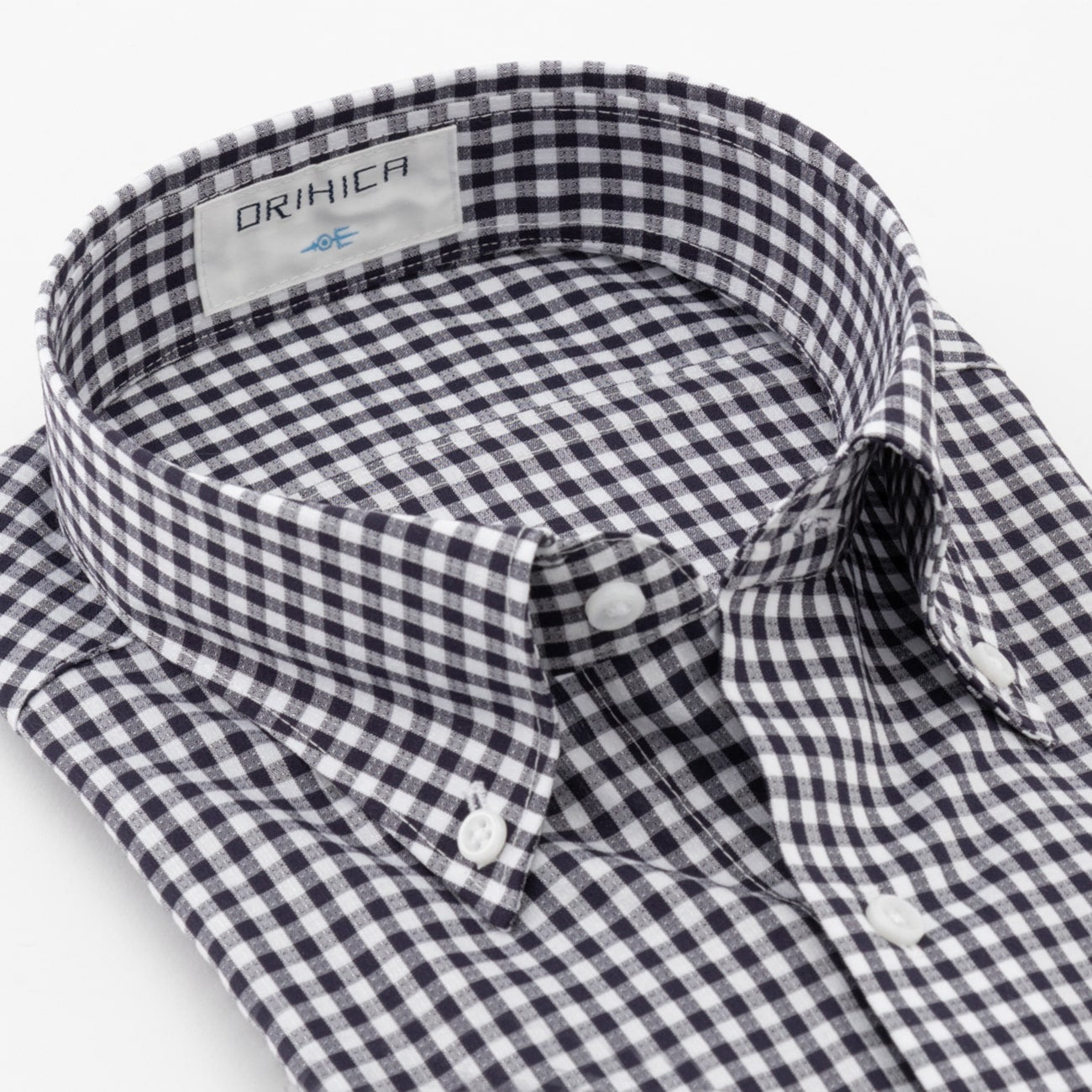 Super Cool Non-iron Cotton Short Sleeve Button-down Check Shirt - Navy_08