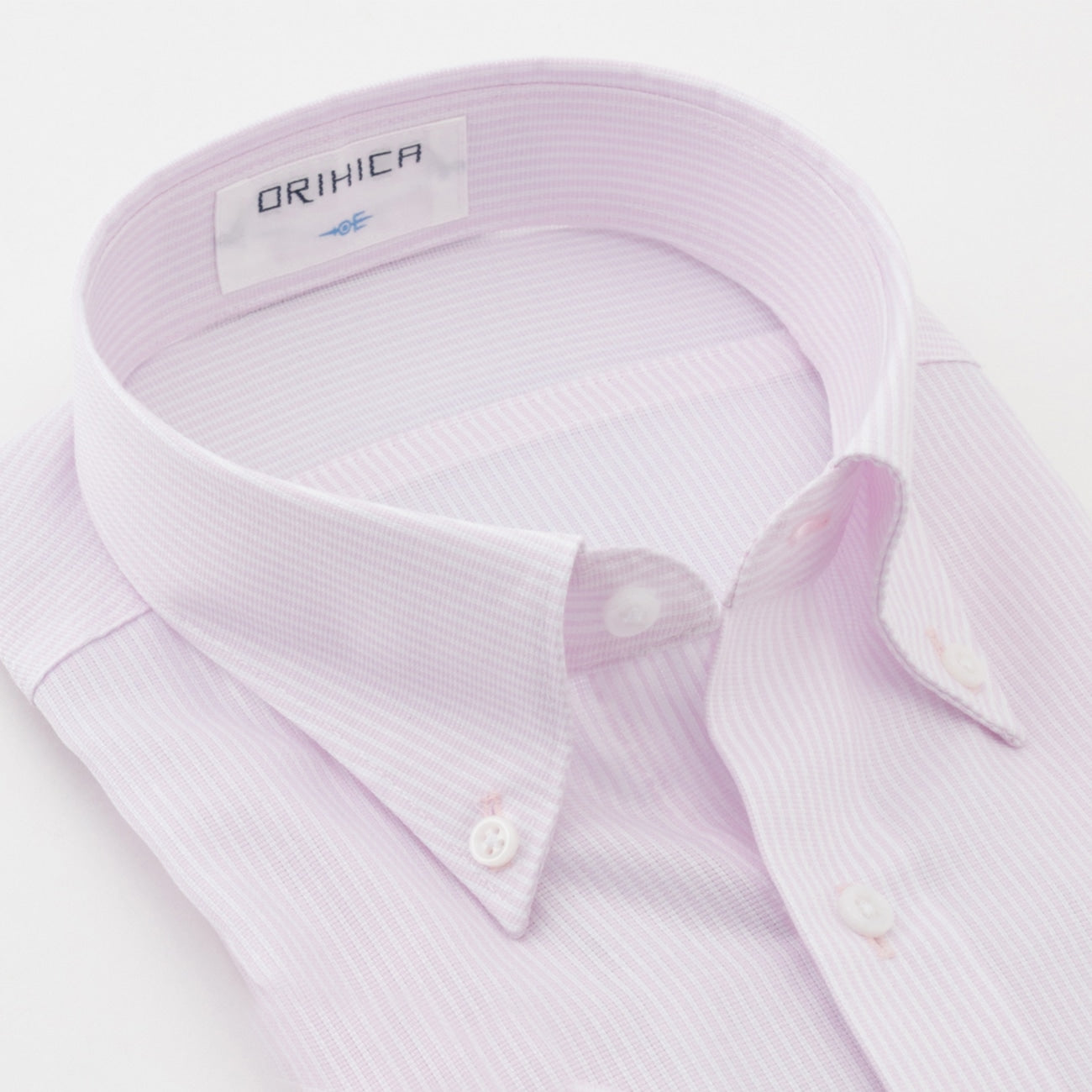 Super Cool Non-iron Cotton Short Sleeve Button-down Stripe Shirt - Pink_07