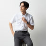 Super Non-iron Stretch Button-down Short Sleeve Shirt - White_05