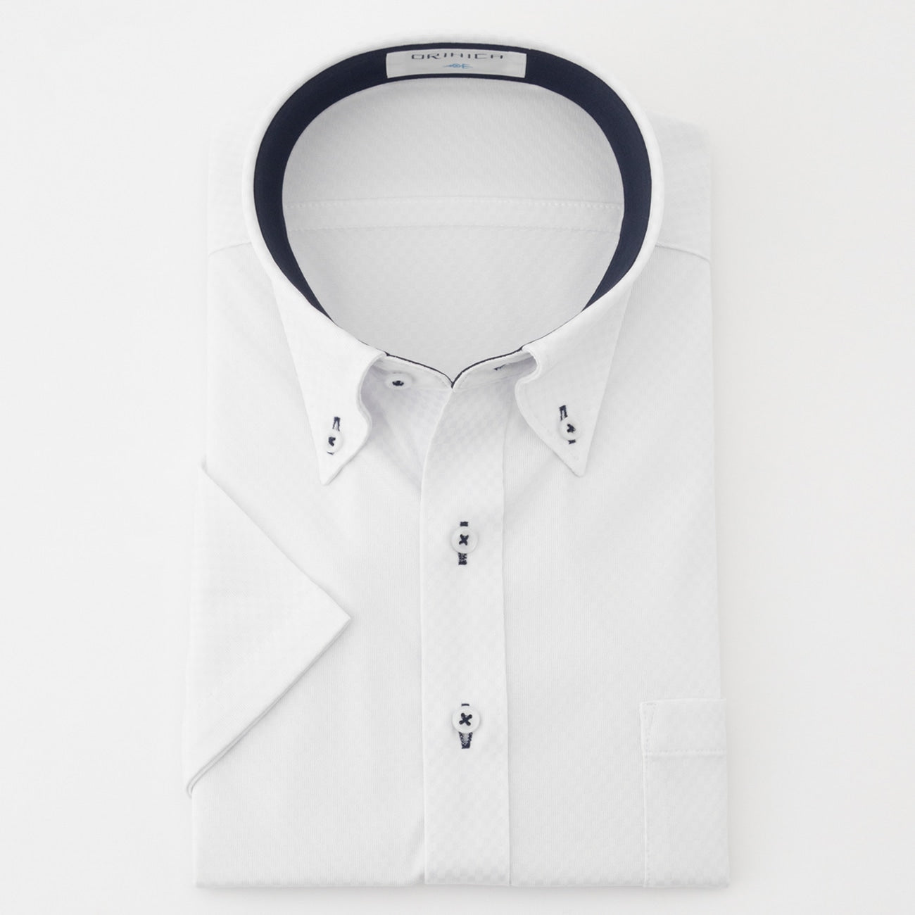 Super Cool Non-iron Button-down Short Sleeve Shirt - White_10