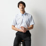 Super Cool Non-iron Button-down Short Sleeve Stripe Shirt - Blue_07