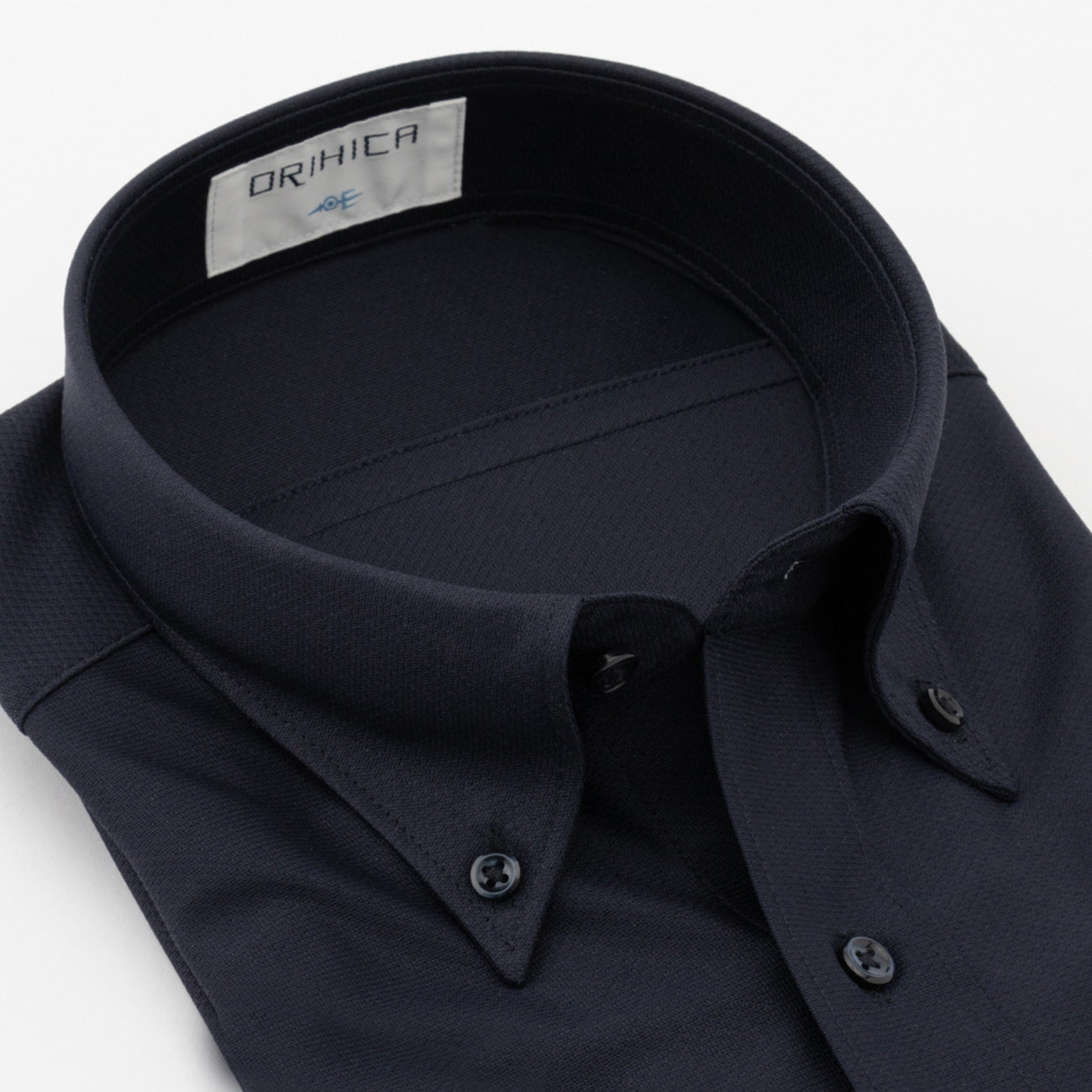 Super Cool Non-iron Button-down Short Sleeve Shirt - Navy_07