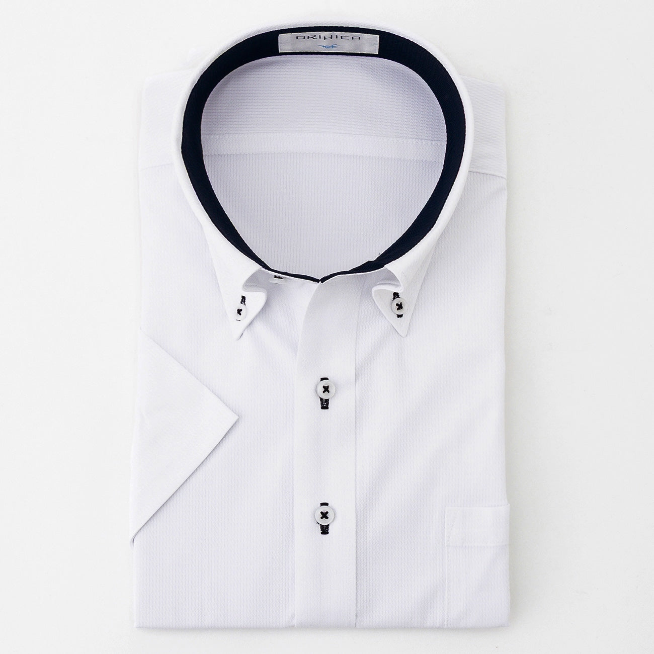 Super Cool Non-iron Button-down Short Sleeve Shirt - White_06