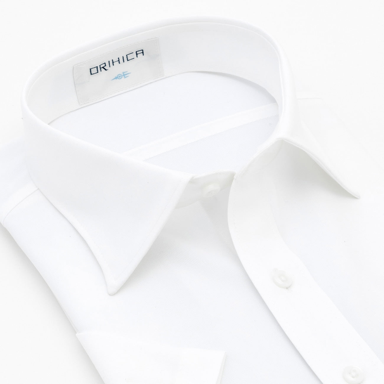 Super Non-iron Stretch Spread Collor Short Sleeve Shirt - White_07