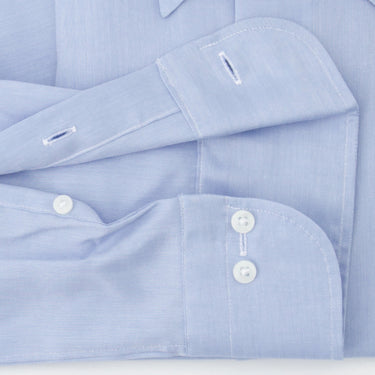 LUXE Line Cotton Button-down Shirt - Blue_11