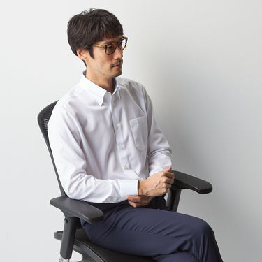 Super Non-iron Cotton Button-down Shirt - White_11