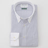 Super Non-iron Cotton Button-down Contrast Collar Stripe Shirt - Navy_07