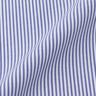 Super Non-iron Cotton Button-down Stripe Shirt - Blue_11
