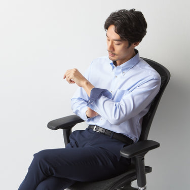 Super Non-iron Cotton Button-down Shirt - Blue_09