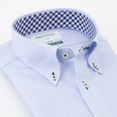 Super Non-iron Cotton Button-down Shirt - Blue_11