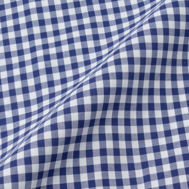 Super Non-iron Cotton Button-down Gingham Shirt - Navy_10