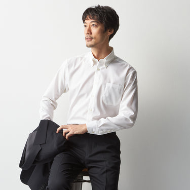 Super Non-iron Cotton Button-down Shirt - Yellow_07