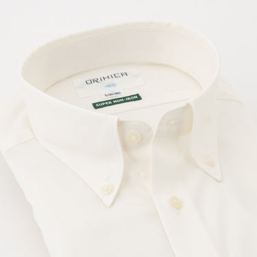 Super Non-iron Cotton Button-down Shirt - Yellow_09