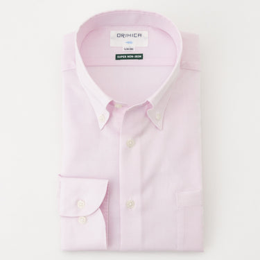 Super Non-iron Cotton Button-down Shirt - Pink_08