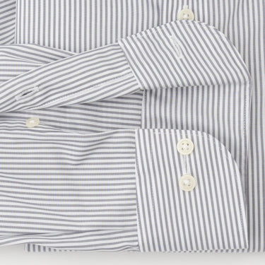 Super Non-iron Cotton Button-down Stripe Shirt - Gray_10