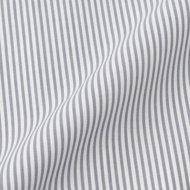 Super Non-iron Cotton Button-down Stripe Shirt - Gray_11