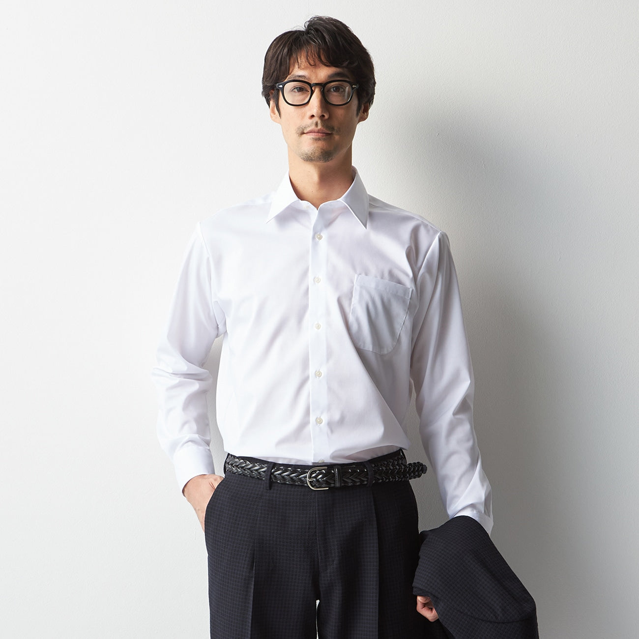 Super Non-iron Point Collar Shirt - White_07