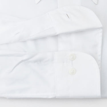 LUXE Line Cotton Point Collar Shirt - White_10