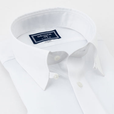 LUXE Line Cotton Tab Collar Shirt - White_12