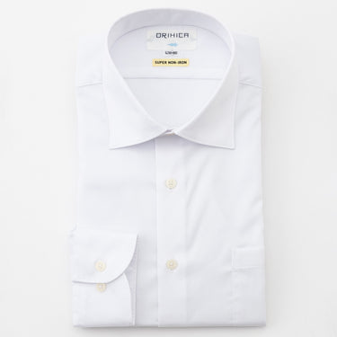 Super Non-iron Spread Collar Shirt - White_10