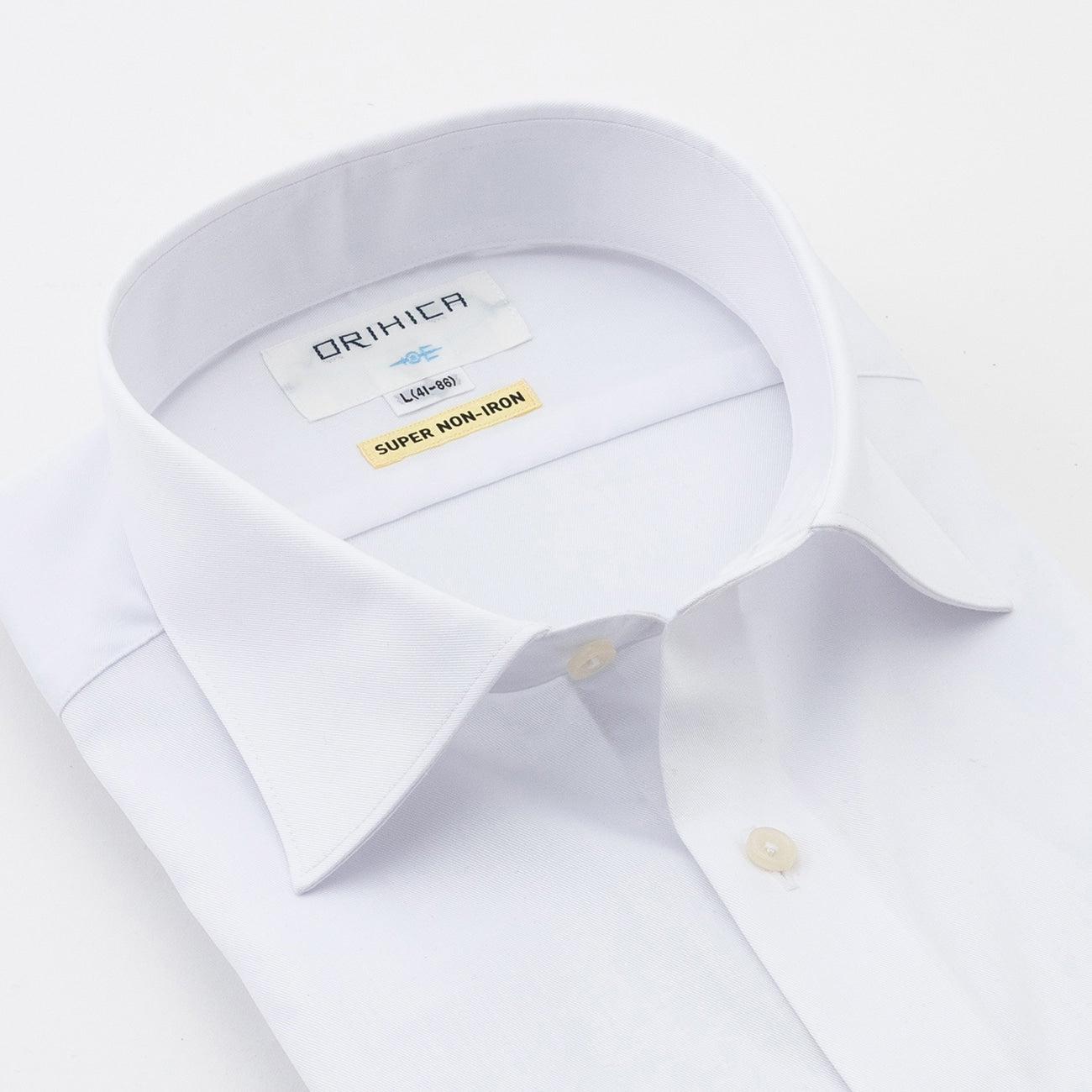 Super Non-iron Spread Collar Shirt - White_11