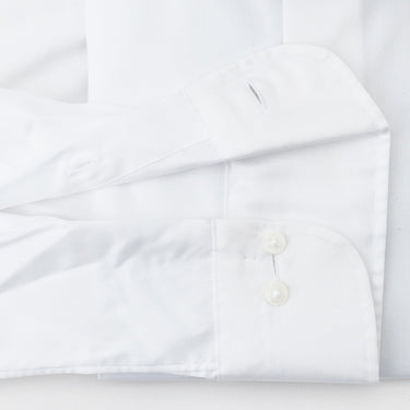 LUXE Line Cotton Spread Collar Shirt - White_11