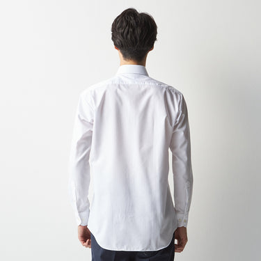 Super Non-iron Cotton Spread Collar Stripe Shirt - White_11