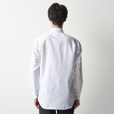 Super Non-iron Cotton Spread Collar Shirt - White_12