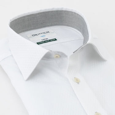 Super Non-iron Cotton Spread Collar Shirt - White_14