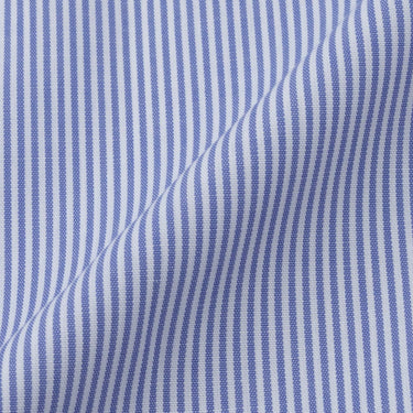 Super Non-iron Cotton Spread Collar Stripe Shirt - Blue_13