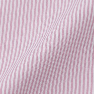 Super Non-iron Cotton Spread Collar Stripe Shirt - Pink_11