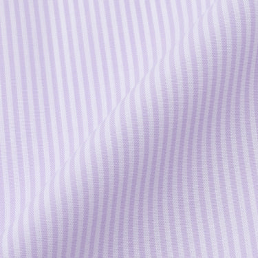 Super Non-iron Cotton Spread Collar Stripe Shirt - Purple_11