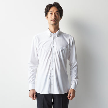 Super Non-iron Stretch Button-down Shirt - White_11