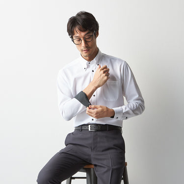 Super Non-iron Stretch Button-down Shirt - White_08