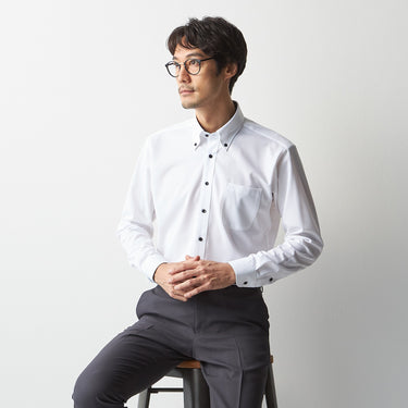 Super Non-iron Stretch Button-down Shirt - White_09