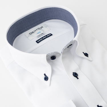 Super Non-iron Stretch Button-down Shirt - White_11