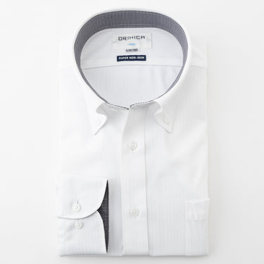 Super Non-iron Stretch Button-down Shirt - White_13